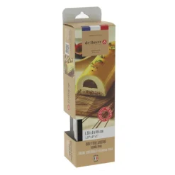 DE BUYER Moules À Gâteaux|Gouttière à Bûche Ronde Démontable Inox 30.5 x 8.5 x 7.2 cm