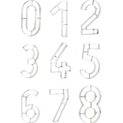 MALLARD FERRIERE Cercle À Patisserie|Emporte Pièce - Découpoir Pâtisserie|Grand Emporte Pièce Inox Chiffre 2 32x18 cm