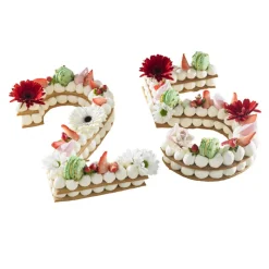 MALLARD FERRIERE Cercle À Patisserie|Emporte Pièce - Découpoir Pâtisserie|Grand Emporte Pièce Inox Chiffre 2 32x18 cm