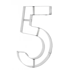 MALLARD FERRIERE Cercle À Patisserie|Emporte Pièce - Découpoir Pâtisserie|Grand Emporte Pièce Inox Chiffre 5 32x18 cm