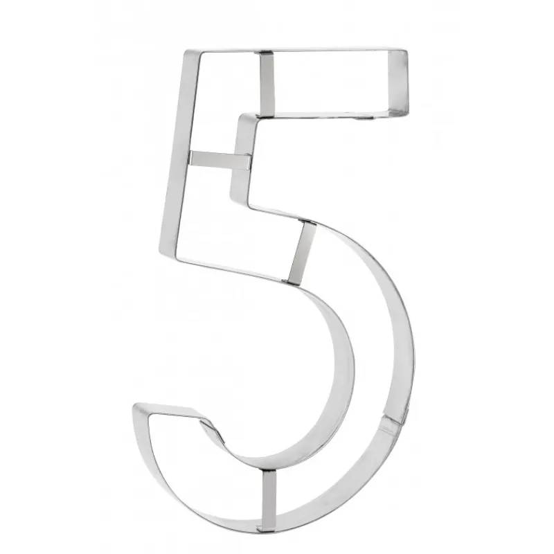 MALLARD FERRIERE Cercle À Patisserie|Emporte Pièce - Découpoir Pâtisserie|Grand Emporte Pièce Inox Chiffre 5 32x18 cm