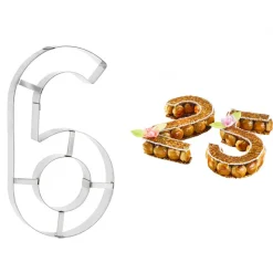 MALLARD FERRIERE Cercle À Patisserie|Emporte Pièce - Découpoir Pâtisserie|Grand Emporte Pièce Inox Chiffre 6 ou 9 32x18 cm (x1)