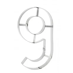 MALLARD FERRIERE Cercle À Patisserie|Emporte Pièce - Découpoir Pâtisserie|Grand Emporte Pièce Inox Chiffre 6 ou 9 32x18 cm (x1)