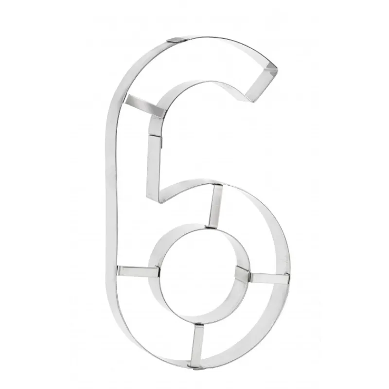 MALLARD FERRIERE Cercle À Patisserie|Emporte Pièce - Découpoir Pâtisserie|Grand Emporte Pièce Inox Chiffre 6 ou 9 32x18 cm (x1)