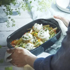 EMILE HENRY Plat De Cuisson|Grand Plat à Four Rectangulaire en Céramique 42,5 x 28 cm Belle-Île