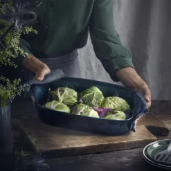 EMILE HENRY Plat De Cuisson|Grand Plat à Four Rectangulaire en Céramique 42,5 x 28 cm Belle-Île