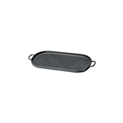 CHASSEUR Grills|Gril en Fonte ovale 44 x 20 cm Noir Mat