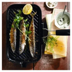 LE CREUSET Grills|Gril en Fonte rectangulaire 36 x 20 cm avec Manche repliable