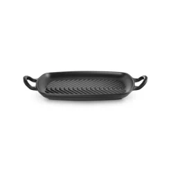 LE CREUSET Plat De Cuisson|Grills|Gril en Fonte Rectangulaire 30 cm Noir Mat