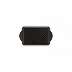 LE CREUSET Plat De Cuisson|Grills|Gril en Fonte Rectangulaire 32 cm Noir Mat