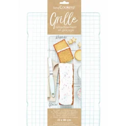 SCRAPCOOKING Grille Pâtisserie|Grille Pâtisserie en Métal 25 x 40 cm