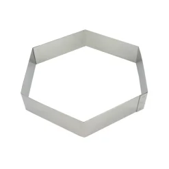 MALLARD FERRIERE Cercle À Patisserie|Hexagone à Mousse Inox 14 cm x H 4,5 cm Mallard