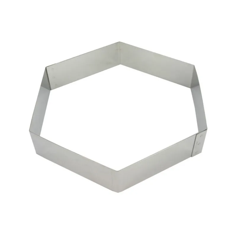 MALLARD FERRIERE Cercle À Patisserie|Hexagone à Mousse Inox 14 cm x H 4,5 cm Mallard
