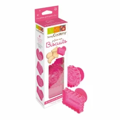 SCRAPCOOKING Emporte Pièce - Découpoir Pâtisserie|Kit 4 découpoirs à éjecteurs pour Biscuits maison