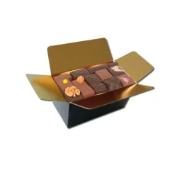 PATISDECOR Emballage Alimentaire|Kit Ballotin Noir et Or Patisdécor (x2)