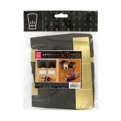 PATISDECOR Emballage Alimentaire|Kit Ballotin Noir et Or Patisdécor (x2)