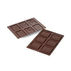 SILIKOMART Moules À Chocolat|Emporte Pièce - Découpoir Pâtisserie|Kit Biscuit Chocolat Rectangulaire Noël 4,7 x 5,7 cm (x6)