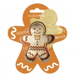 SCRAPCOOKING Emporte Pièce - Découpoir Pâtisserie|Kit Biscuit de Noël Bonhomme 8,7 cm
