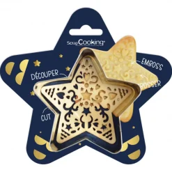SCRAPCOOKING Emporte Pièce - Découpoir Pâtisserie|Kit Biscuit de Noël Étoile 8,8 cm