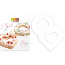 SCRAPCOOKING Ustensiles Décor Gâteau|Kit Coeur et Couronne Cake