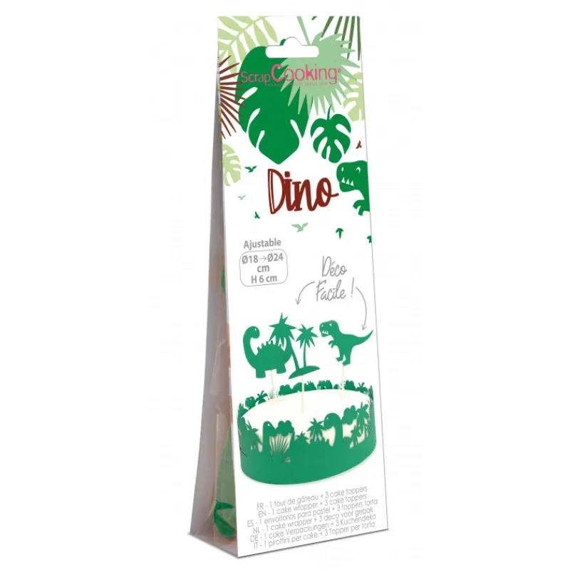 SCRAPCOOKING Décoration Gâteau|Kit Décor Gâteau Dinosaure (4 pièces)