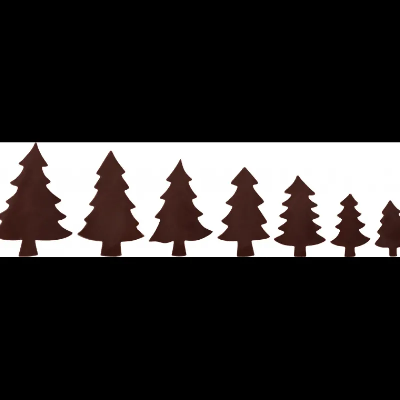 FLORENSUC Décoration Comestible|Kit Décor Sapin en Chocolat Noir 7 tailles