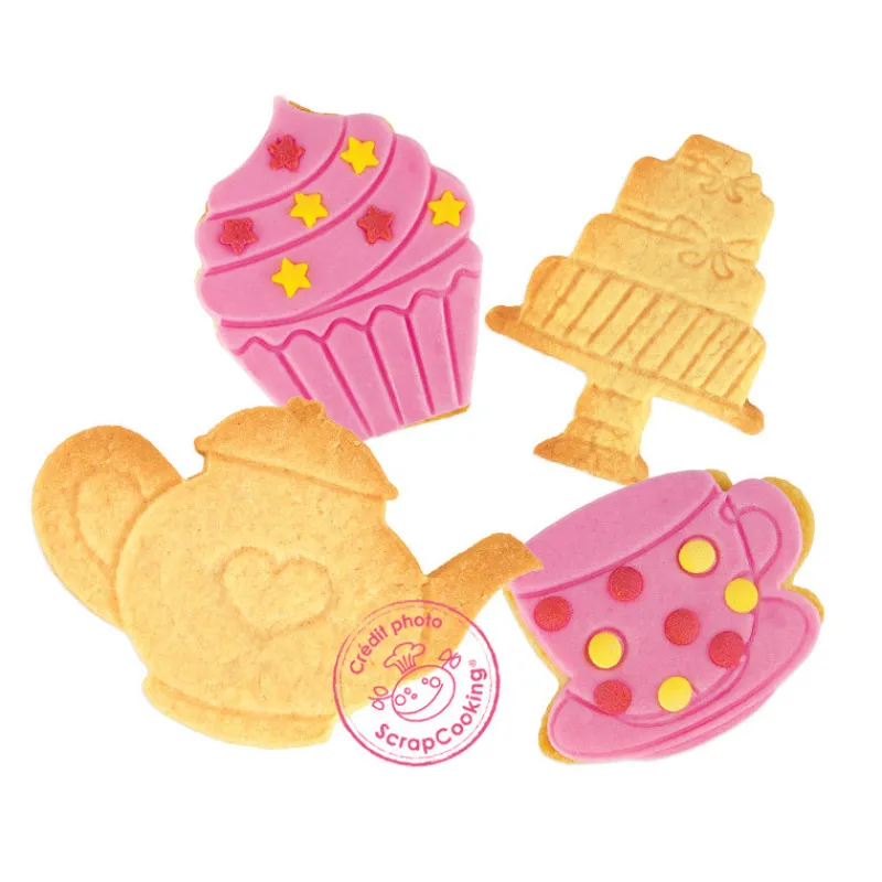 SCRAPCOOKING Emporte Pièce - Découpoir Pâtisserie|Kit Je fais mes biscuits pour le thé