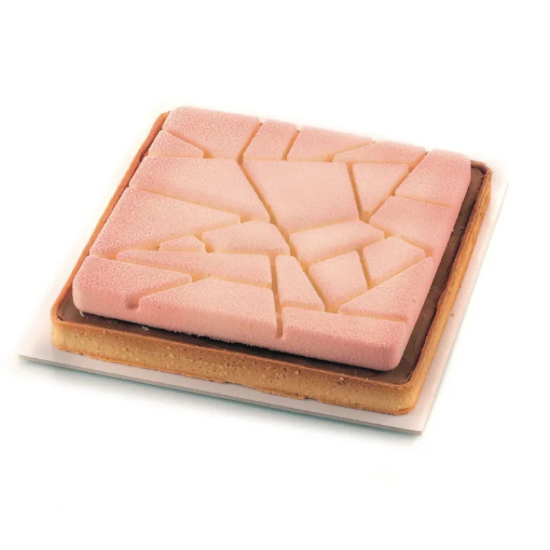 SILIKOMART Cercle À Patisserie|Moule Silicone|Kit Moule Tarte Carré Liberty 18 x H 2 cm