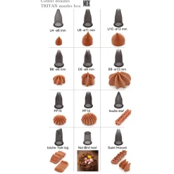 DE BUYER Douilles Pâtisserie|Lot 12 Douilles Tritan