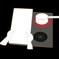 PEBBLY Planches À Découper|Lot 2 Protections Plaque de Cuisson en Verre Noir