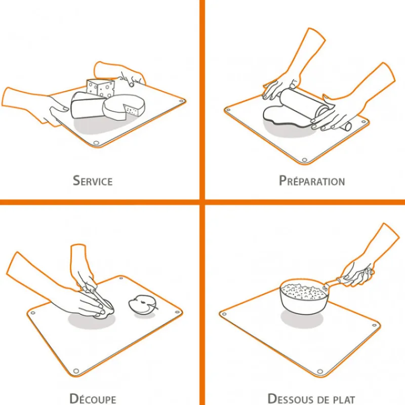 PEBBLY Planches À Découper|Lot 2 Protections Plaque de Cuisson en Verre Noir