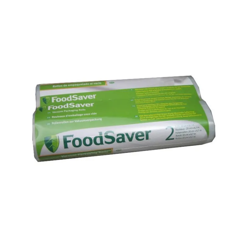 FOODSAVER Machine Sous Vide|Lot 2 Rouleaux Sacs Thermosoudables 20 cm x 6.70 m