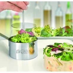 IBILI Cercle À Patisserie|Lot Cercle Inox avec Poussoir Ø 7 / 8 et 10 cm (x3)