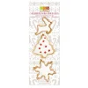 SCRAPCOOKING Emporte Pièce - Découpoir Pâtisserie|Lot Découpoirs Noël Inox Dorés x3