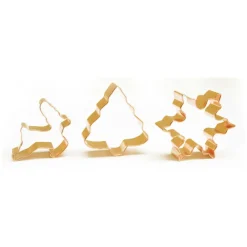 SCRAPCOOKING Emporte Pièce - Découpoir Pâtisserie|Lot Découpoirs Noël Inox Dorés x3