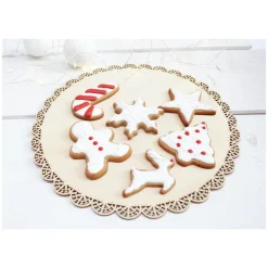 SCRAPCOOKING Emporte Pièce - Découpoir Pâtisserie|Lot Découpoirs Noël Inox Dorés x3