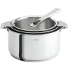 CRISTEL Casseroles|Lot de 3 Casseroles Inox avec 1 Poignée Amovible Casteline