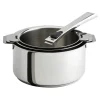 CRISTEL Casseroles|Lot de 3 Casseroles Inox Mutine avec 1 Poignée Amovible Casteline