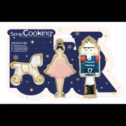 SCRAPCOOKING Emporte Pièce - Découpoir Pâtisserie|Lot de 3 Emporte-Pièces Inox Casse Noisette