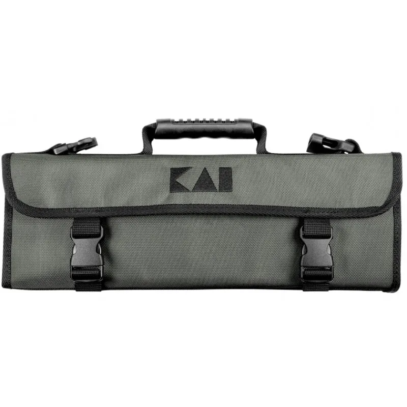 KAI Couteau À Poisson|Couteau Santoku|Mallette 5 Couteaux Japonais Wasabi Black