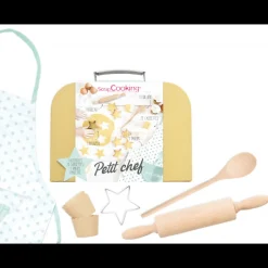 SCRAPCOOKING Tablier De Cuisine|Emporte Pièce - Découpoir Pâtisserie|Mallette Kit Pâtisserie Enfant
