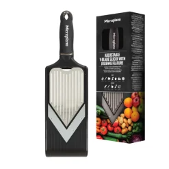 MICROPLANE Mandoline De Cuisine|Mandoline Multifonction en V Specialty Noir