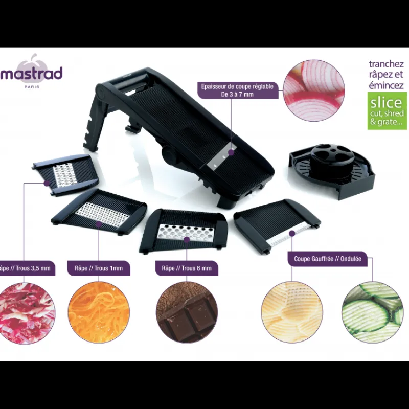 MASTRAD Mandoline De Cuisine|Mandoline Multi-râpes