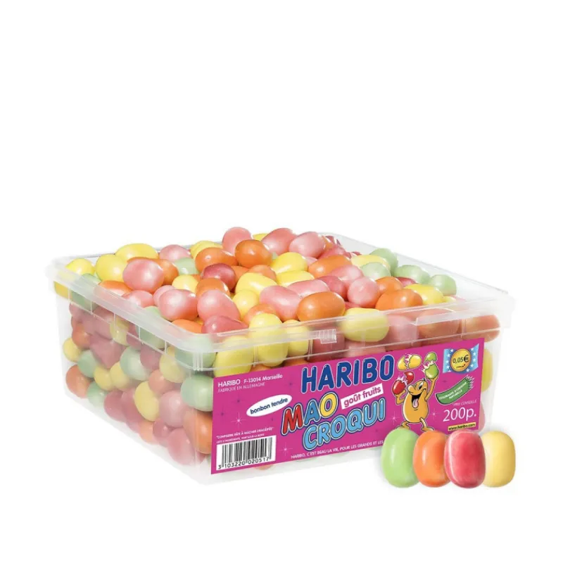 HARIBO Confiserie|Mao Croqui Fruits x 200 - Boîte Bonbon