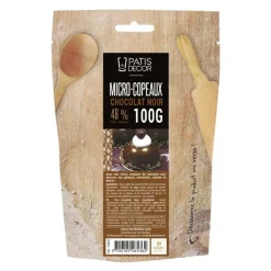 PATISDECOR Décoration Comestible|Micro-copeaux de Chocolat Noir 100 g Patisdécor