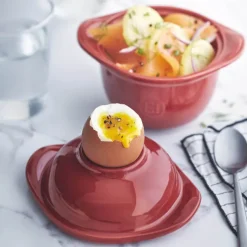 EMILE HENRY Servir, Présenter|Plat De Cuisson|Mini Cocotte Coquetier en Céramique Ø 14 cm Grand Cru