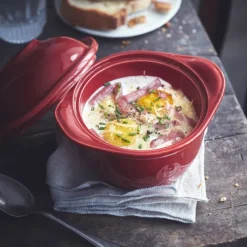 EMILE HENRY Servir, Présenter|Plat De Cuisson|Mini Cocotte Coquetier en Céramique Ø 14 cm Grand Cru