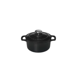CHASSEUR Cocotte En Fonte|Mini Cocotte en Fonte Ronde 10 cm Noir Mat