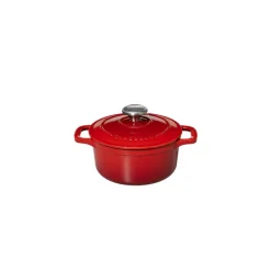 CHASSEUR Cocotte En Fonte|Mini Cocotte en Fonte Ronde 10 cm Rubis