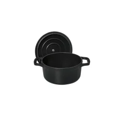 CHASSEUR Cocotte En Fonte|Mini Cocotte en Fonte Ronde 14 cm Noir Mat